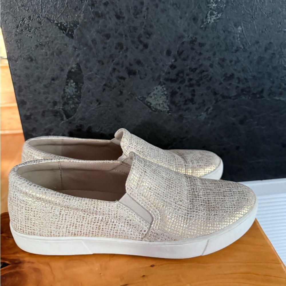 Naturalizer Cream and Gold Espadrille Sneakers